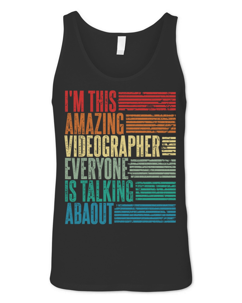 Vintage Videographer Profession Gift Retro Unisex Jersey Tank