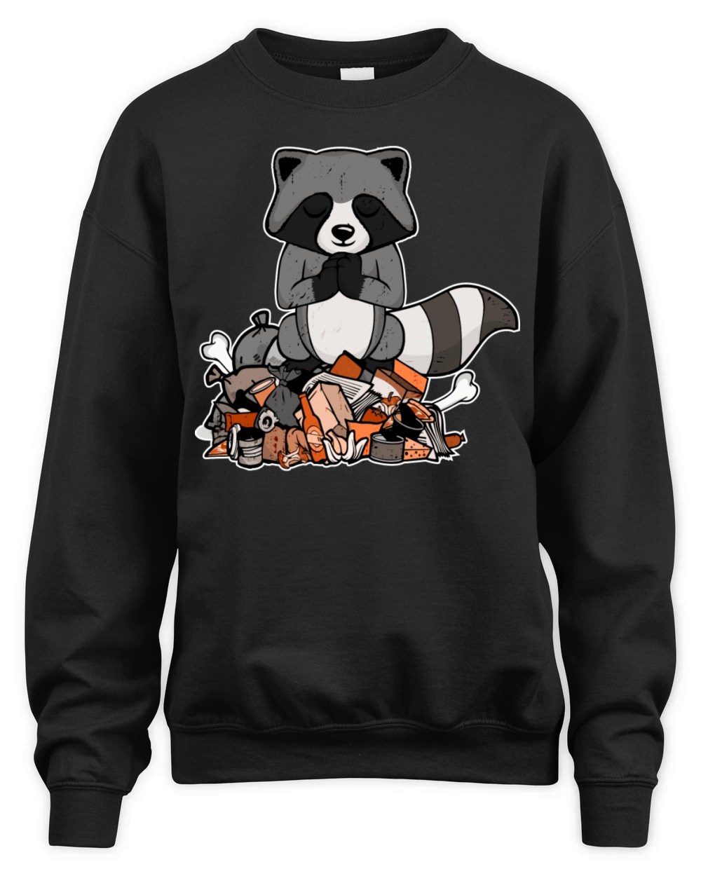 Raccoon Gift Women Meditation Yoga Meditating Unisex Premium Crewneck Sweatshirt