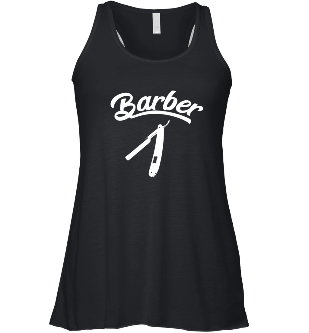 Barber Mens Womensfunny bday barberbest cute bar Women's Flowy Tank Top