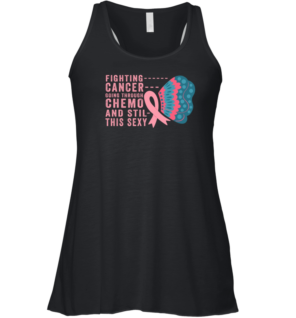 Cancer Fighter Inspirational Quote Men Women Chemo Women's Flowy Tank Top