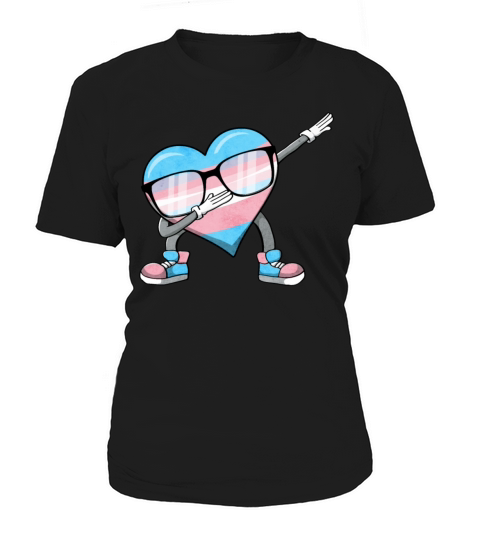 Transgender Pride Trans Flag Dabbing Heart Sublte Women's T-Shirt