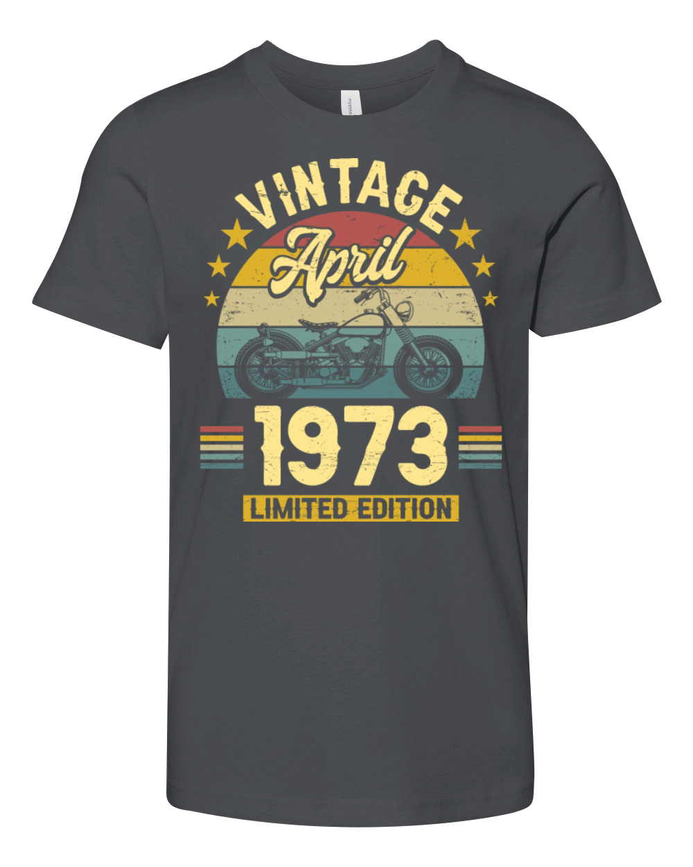 April 1973 50 Years Old Vintage 50th Birthday Youth Unisex Jersey Tee