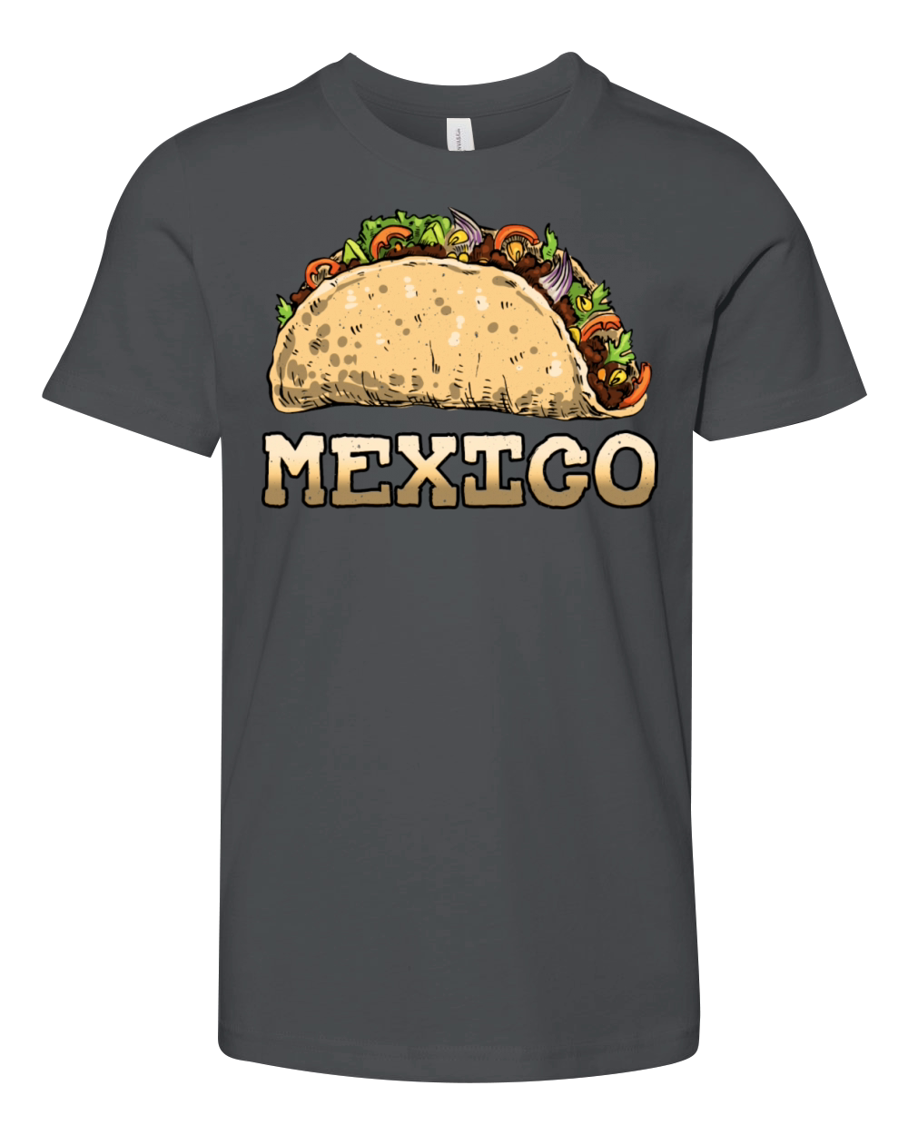 Vintage Mexican Food Mexico Taco Youth Unisex Jersey Tee
