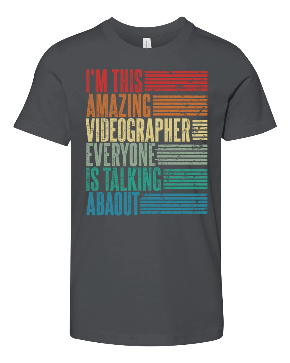 Vintage Videographer Profession Gift Retro Youth Unisex Jersey Tee