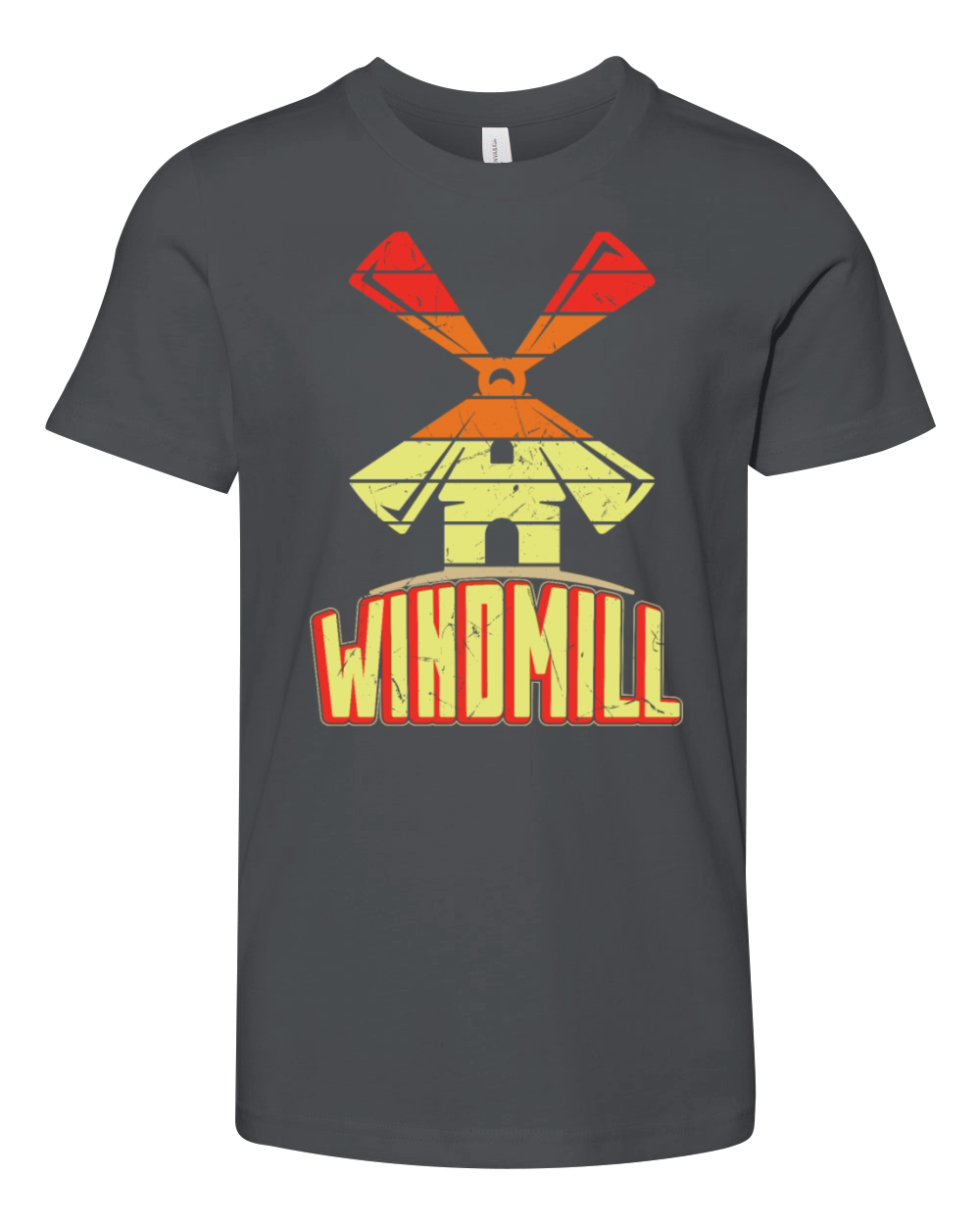Windmill Distressed Vintage Youth Unisex Jersey Tee