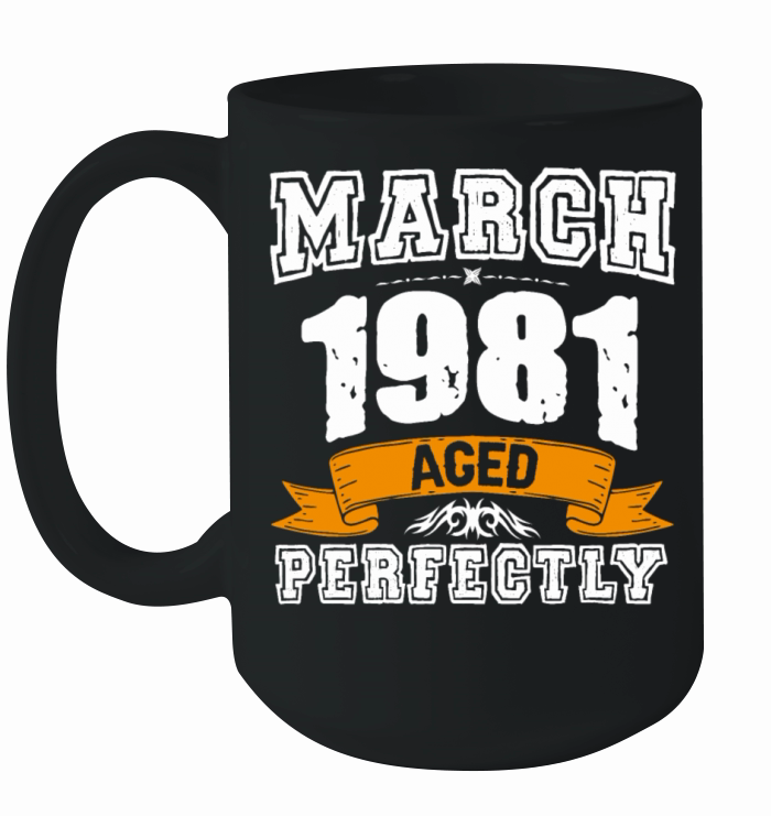 March 1981 Vintage Birthday Present Ceramic Mug