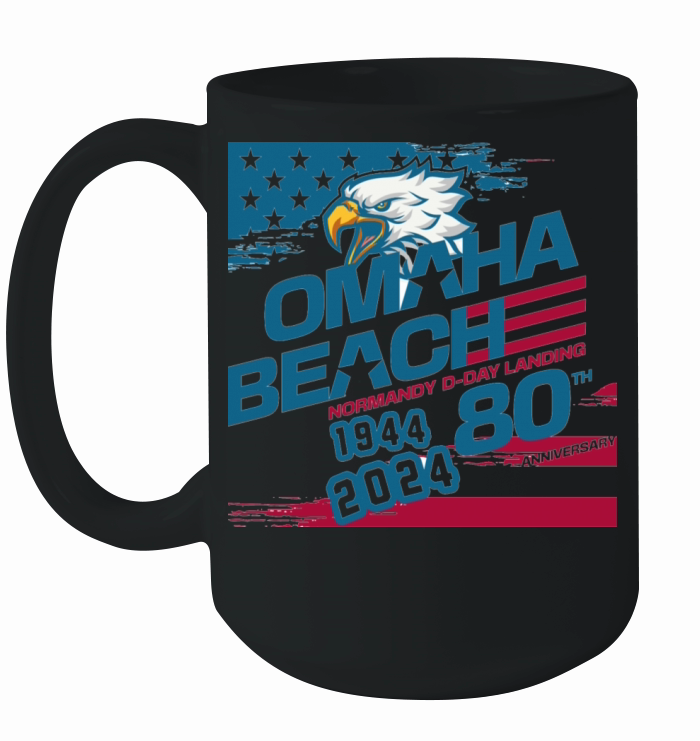 Omaha Beach 80 th anniversary June 6th 1944 2024 Ceramic Mug
