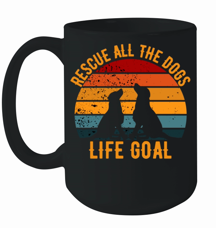Rescue Dog Day Vintage Retro Ceramic Mug