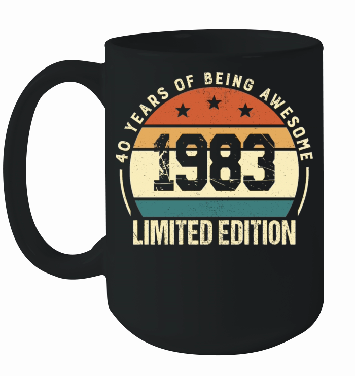 Vintage 40 Year Old Birthday Gifts 1983 Retro 40th Ceramic Mug