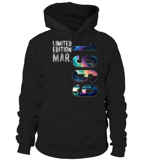 Limited Edition 1969 March Birthday Polar Lights Hoodie Unisex