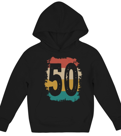 50th Birthday Retro 50 Years Old Vintage Kids Hoodie