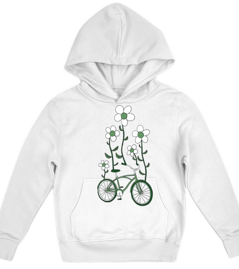 bike flowers shirt Kids Hoodie