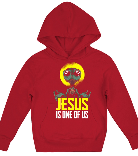 Christian Christianity Funny Alien Jesus Kids Hoodie
