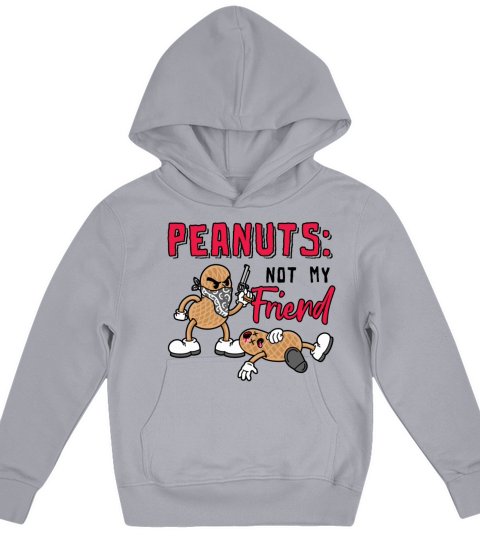 Peanuts Not My Friend Peanut Allergic Kids Hoodie