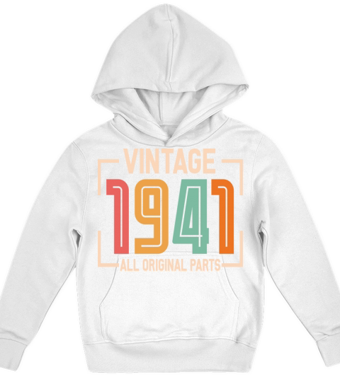Vintage 1941 All Original Parts Kids Hoodie