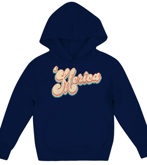 Vintage America Patriotic 4th of July Kids Hoodie