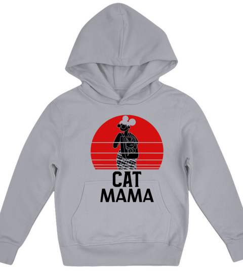 Vintage Cat Lover Shirt Retro Sunset Cat Mom Tee Kids Hoodie