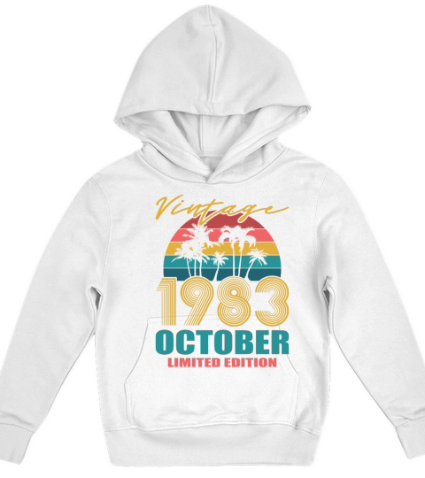 Vintage October 1983 Limited Edition Kids Hoodie