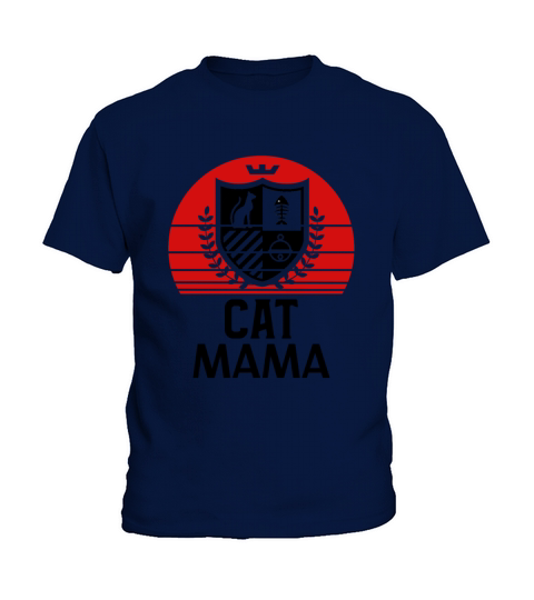 Distressed Cat Mama Vintage Eighties Style Retro Kids T-Shirt