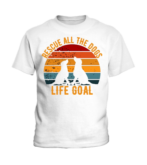 Rescue Dog Day Vintage Retro Kids T-Shirt