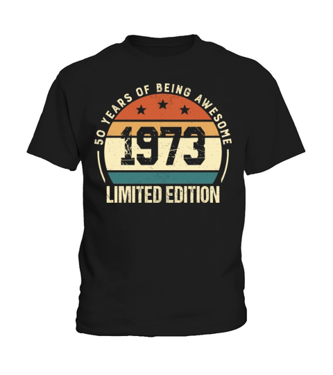 Vintage 50 Year Old Birthday Gifts 1973 Retro 50th Kids T-Shirt