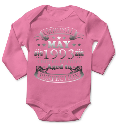 30th birthday man woman awesome may born 1993 Long Sleeve Baby One-Piece