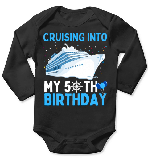 cruising into my 50th birthday 50 Year Old Cruise Long Sleeve Baby One-Piece