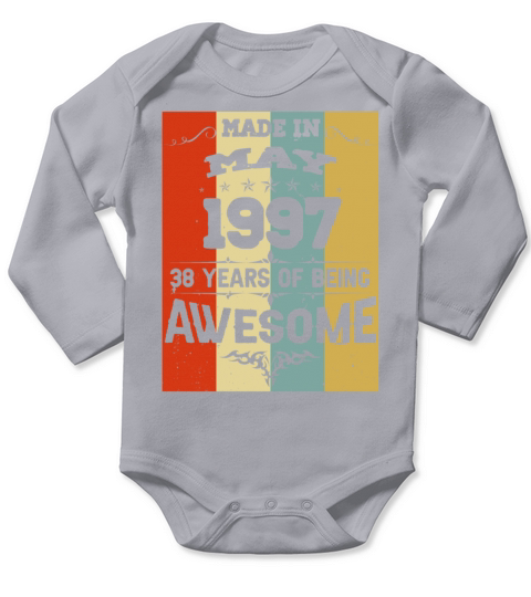 May 1997 Vintage Birthday Present Long Sleeve Baby One-Piece