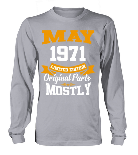 May 1971 Vintage Birthday Present Long sleeved Unisex