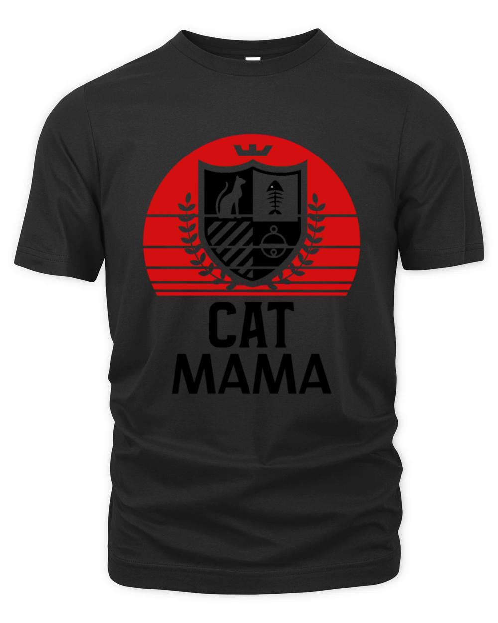 Distressed Cat Mama Vintage Eighties Style Retro Organic Unisex T-shirt