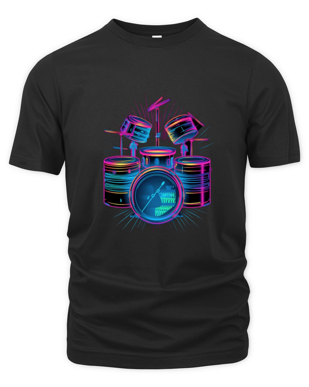 Drummer Drum Set 80s Retro Vintage Drumming Drums Organic Unisex T-shirt