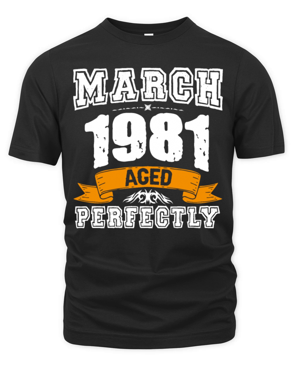 March 1981 Vintage Birthday Present Organic Unisex T-shirt
