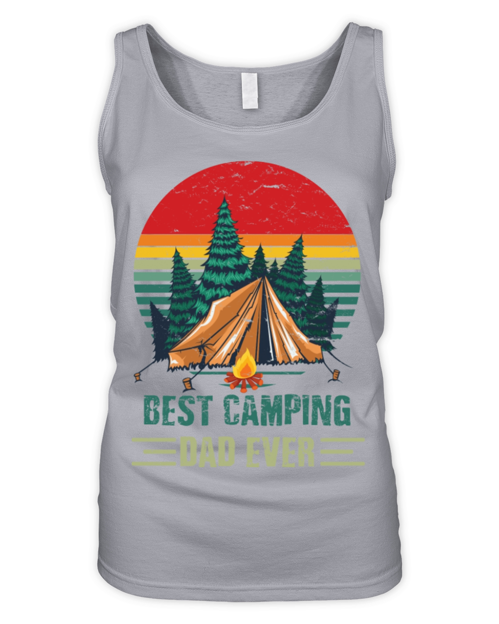 Best Camping Dad Ever Father s Day Vintage Sunset Organic Women's Tank Top