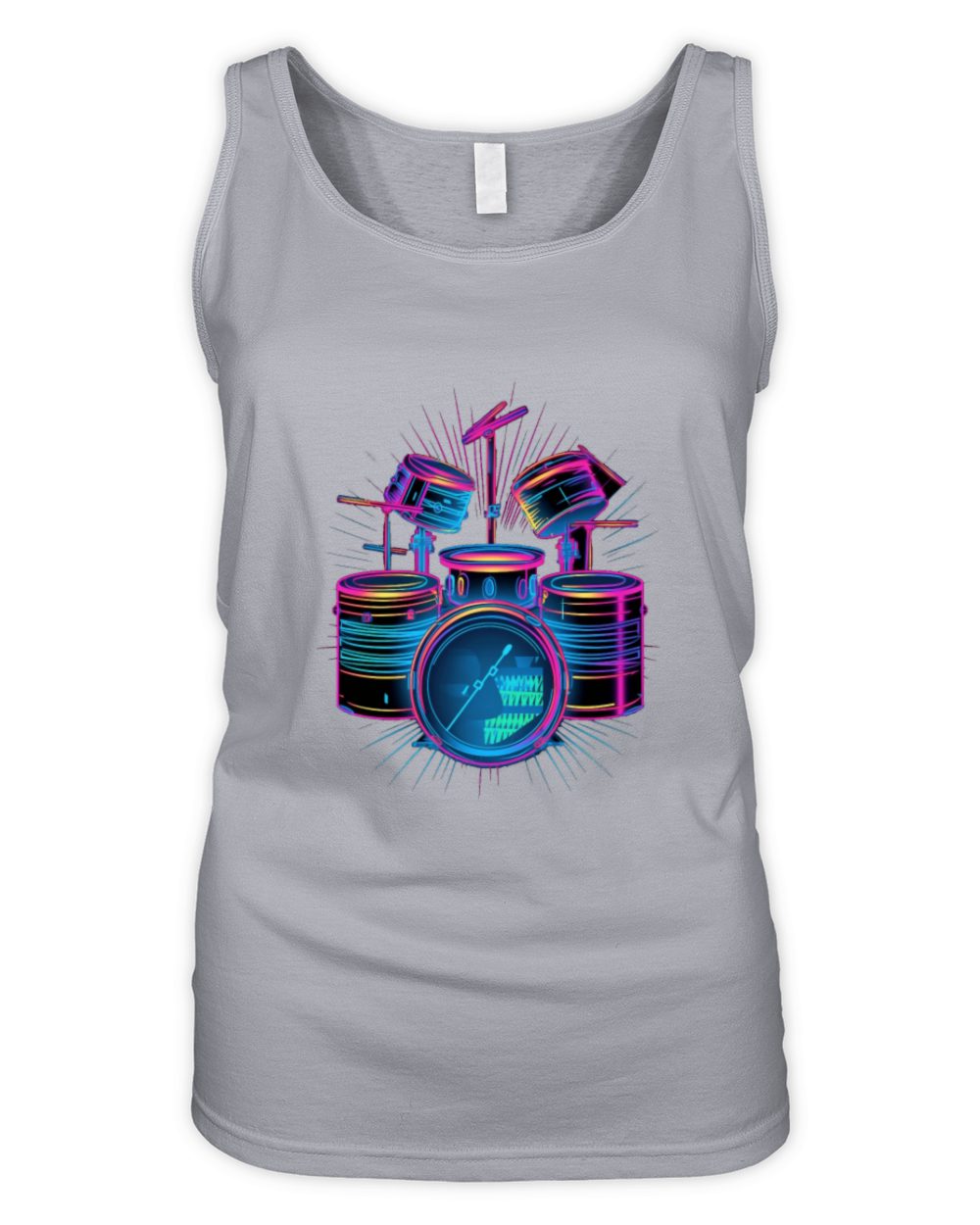 Drummer Drum Set 80s Retro Vintage Drumming Drums Organic Women's Tank Top