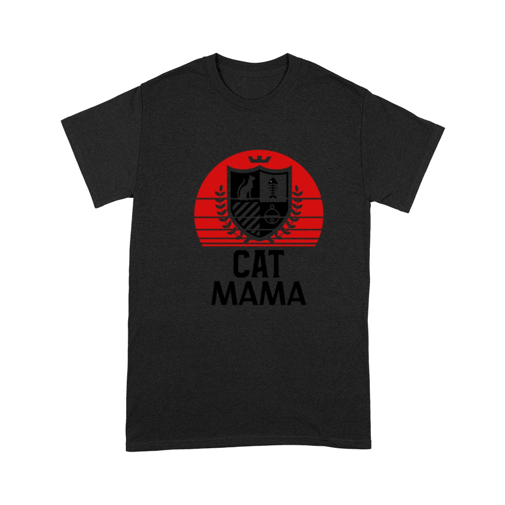 Distressed Cat Mama Vintage Eighties Style Retro Premium T-shirt