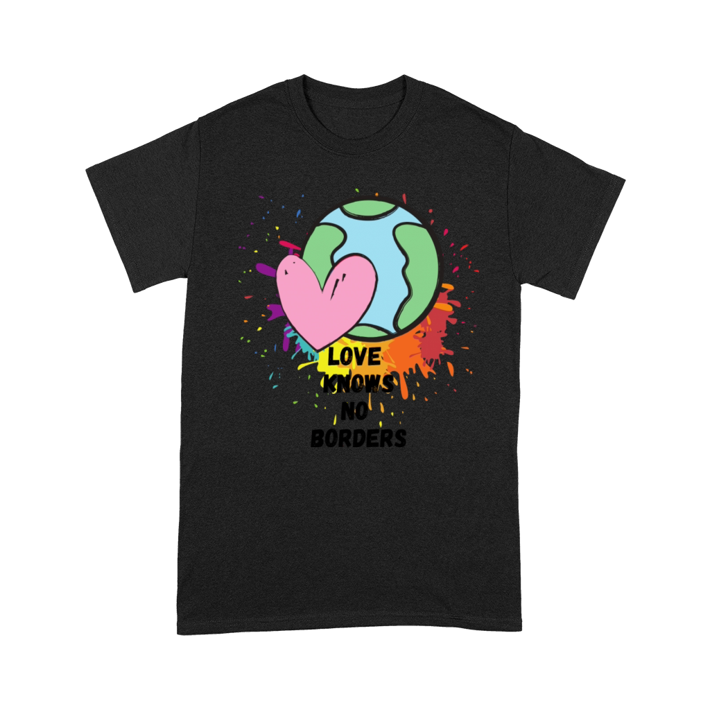 Love Knows No Borders Rainbow World Globe Design Premium T-shirt