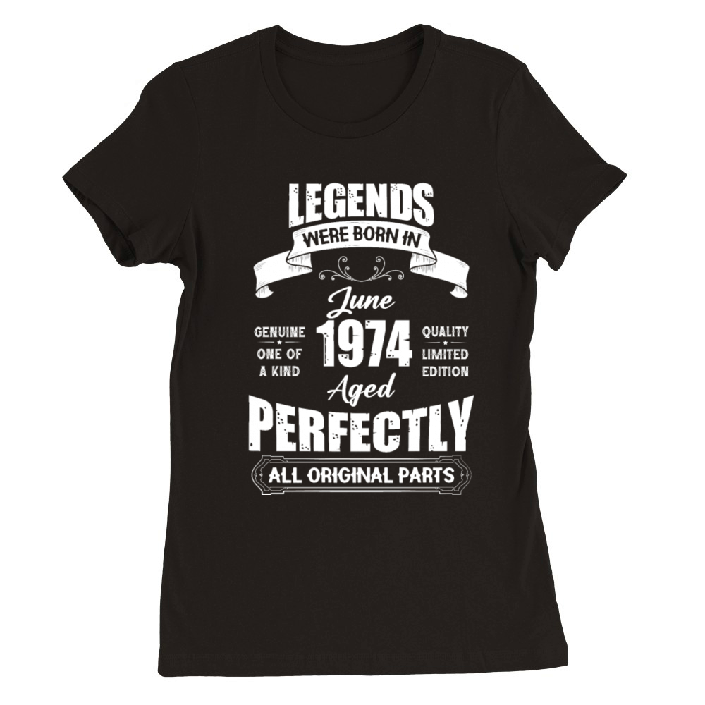 Legends Were Born In June 1961 Birthday Premium Womens Crewneck T-shirt