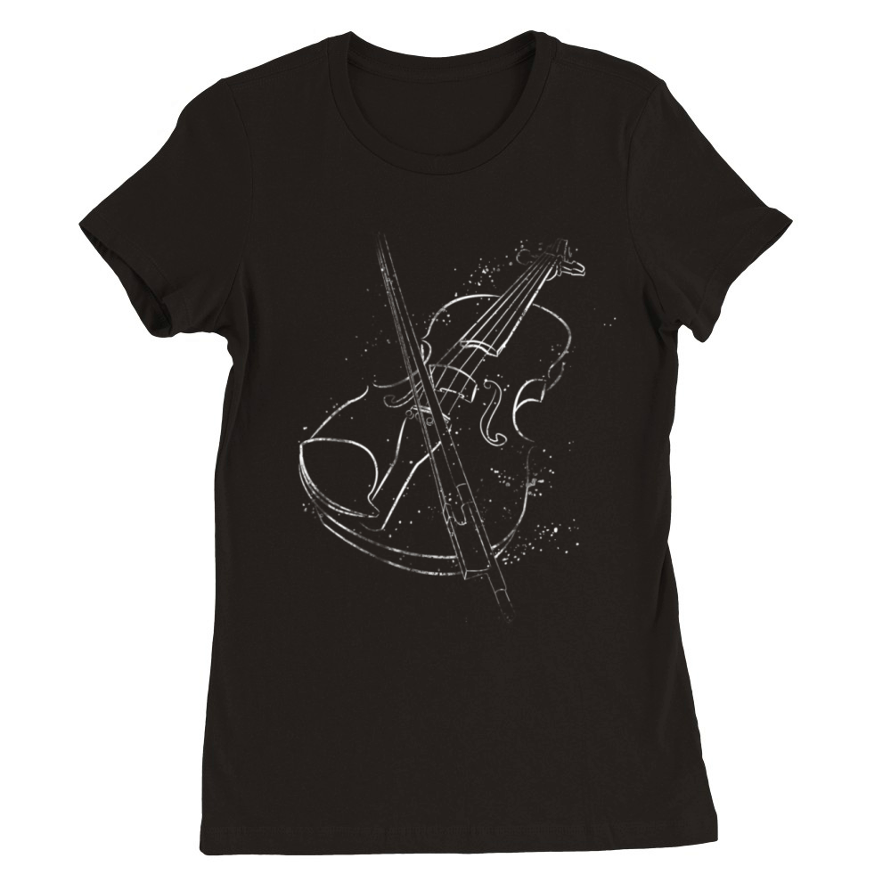 vintage violin music lovers Premium Womens Crewneck T-shirt