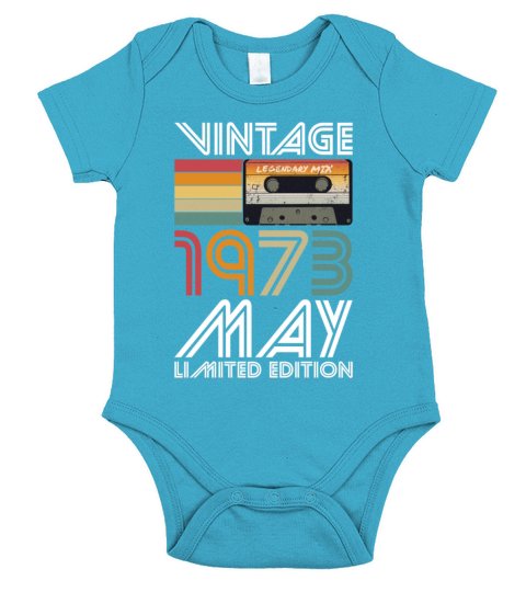 50th birthday may 1973 vintage 1973 Short Sleeve Baby One-Piece