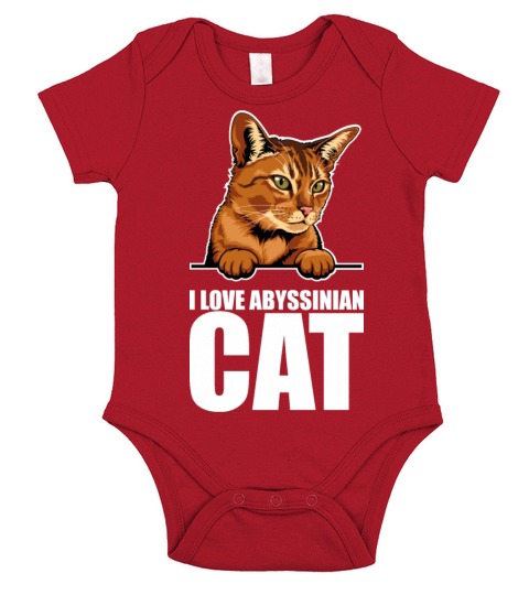 Abyssinian cat Abyssinian mom Short Sleeve Baby One-Piece