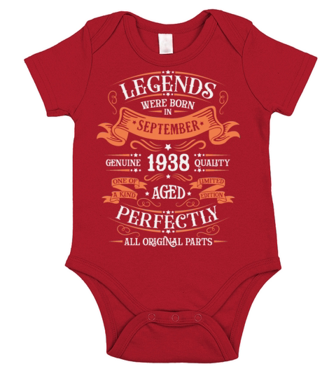 Birthday September 1938 Limited Edition Vintage Short Sleeve Baby One-Piece