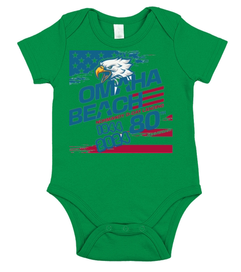 Omaha Beach 80 th anniversary June 6th 1944 2024 Short Sleeve Baby One-Piece
