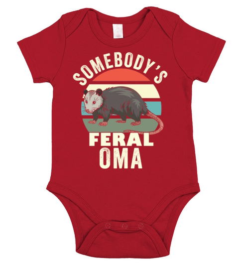 Somebodys Feral Oma German Grandmother Retro Short Sleeve Baby One-Piece