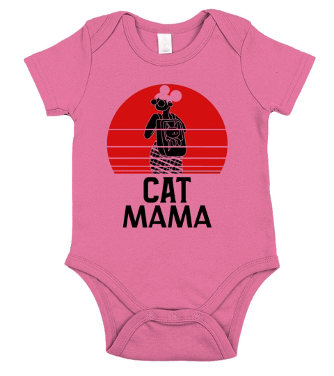 Vintage Cat Lover Shirt Retro Sunset Cat Mom Tee Short Sleeve Baby One-Piece