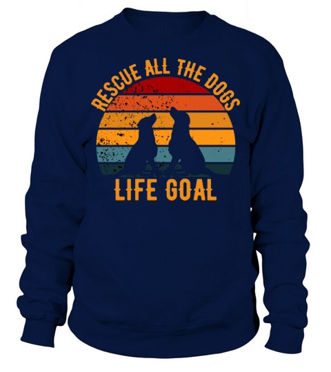 Rescue Dog Day Vintage Retro Sweatshirt Unisex