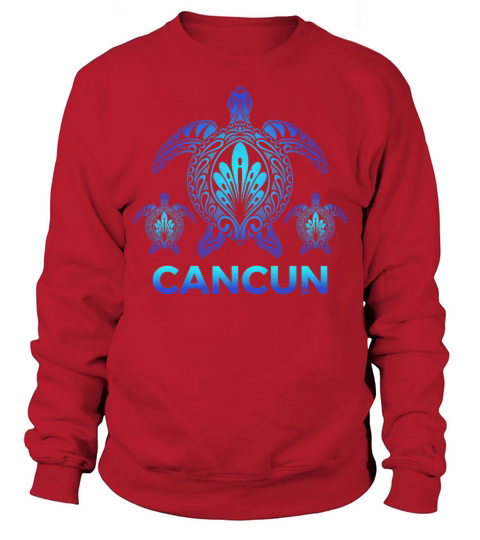 Vintage Cancun Mexico Ocean Blue Turtle Souvenirs Sweatshirt Unisex