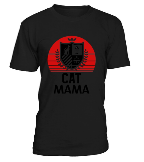 Distressed Cat Mama Vintage Eighties Style Retro T-Shirt Unisex