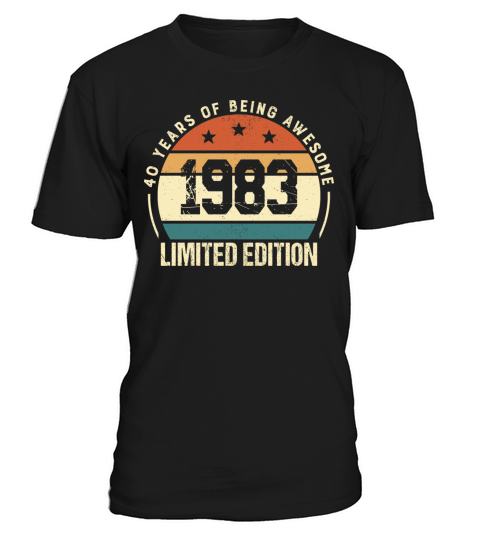 Vintage 40 Year Old Birthday Gifts 1983 Retro 40th T-Shirt Unisex
