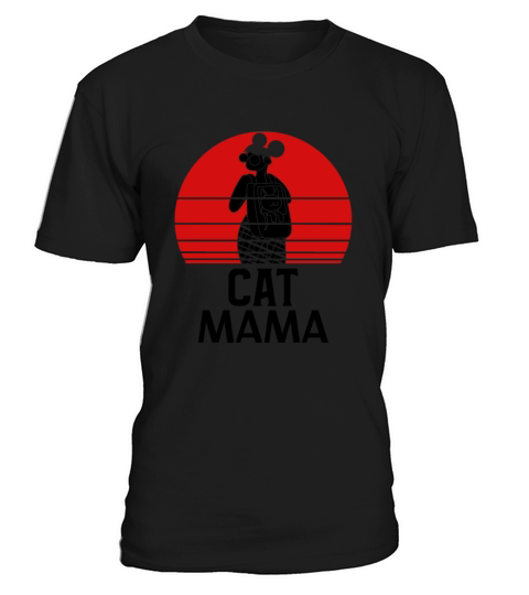 Vintage Cat Lover Shirt Retro Sunset Cat Mom Tee T-Shirt Unisex