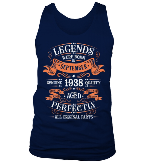 Birthday September 1938 Limited Edition Vintage Tank Top Unisex